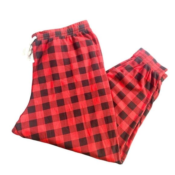 Grayson/Threads Women 3X Buffalo Check Red & Black Plaid Fleece Pajama Pants - Picture 7 of 12